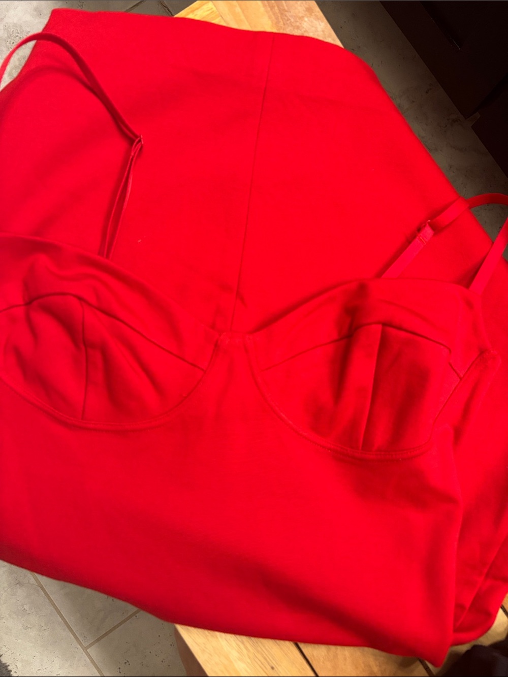Babaton Aritzia Red Spaghetti-Strap Mini Dress Size 4 / Small Like New - Picture 7 of 7